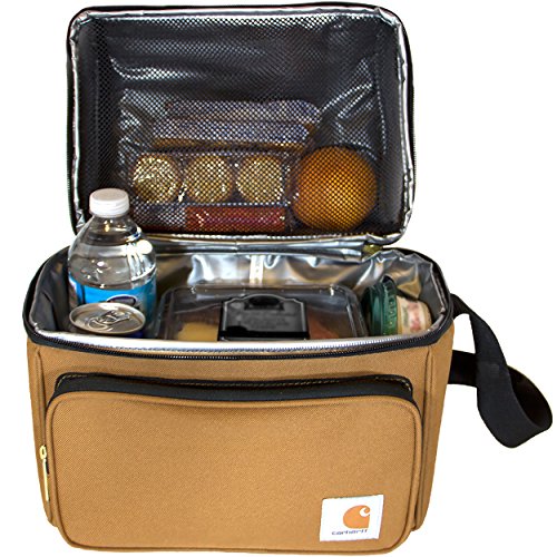 Carhartt Deluxe Dual Compartment Insulated Lunch Cooler Bag, Carhartt Brown