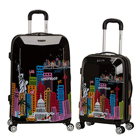 Rockland 2 Pc Polycarbonate/abs Upright Luggage Set, America