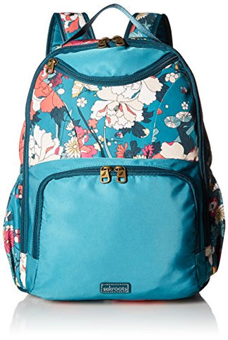 Sakroots New Adventure Madison Backpack , teal flower power , One Size