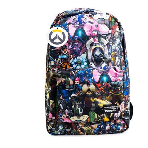 Loungefly Overwatch All-Over-Print Characters Backpack Standard