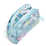 Vera Bradley Beach Cosmetic Makeup Organizer Bag, Paisley Wave Fish