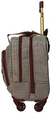 Nicole Miller New York Taylor Carry On Spinner Briefcase (Brown Plaid)