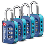 Newtion Tsa Lock 4 Pack,Tsa Approved Luggage Lock,Travel Lock With Double Color Alloy