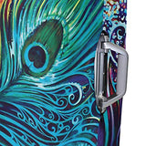 Luggage Cover Vibrant Peacock Feather Suitcase Protector Travel Luggage 18-32 Inch