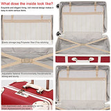 NZBZ Vintage Luggage Set of 2 Pieces with TSA Lock Cute Retro Trunk luggage (Cherry Red, 14inch & 28inch)