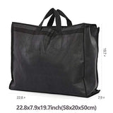 70" Bridal Wedding Gown Garment Bag Extra Large Foldable Portable Travel Dress Cover Hanging Luggage with Pockets for Womens, 8" Gusseted Black