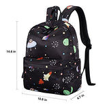 Kids Preschool Backpack for Boys Girls Kindergarten Toddler Bookbag Water Resistant (Black Space-S/24)