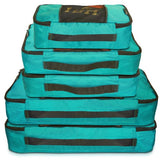 TravelWise Packing Cube System - Durable 5 Piece Weekender Plus Set (Teal)