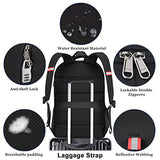 Travel Laptop Backpack,Extra Large Anti Theft College School Backpack for Men and Women with USB Charging Port,Water Resistant Big Business Computer Backpack Bag Fit 17 Inch Laptop and Notebook,Black