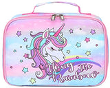 CAMTOP Girls Backpack for School, Girls Backpack with Lunch Box Kids BookBag Set for Elementary Middle School (y058-3/Cloud Rainbow)