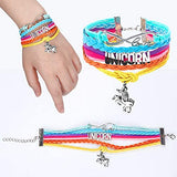 Drawstring Bag for Unicorn Gifts for Girls Include Necklace Bracelet Hair Tie