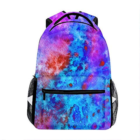 School Backpack Classic Travel Laptop Paint Stains Watercolor Backpack Rucksack Middle School