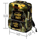 LORVIES Halloween Zombie Party School Bag for Student Bookbag Women Travel Backpack Casual Daypack Travel Hiking Camping
