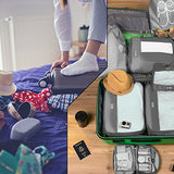 Packing Cubes Travel Set 7Pc 2 Large Cube Organizer Laundry Shoe & Toiletry Bag
