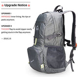 Venture Pal Ultralight Lightweight Packable Foldable Travel Camping Hiking Outdoor Sports Backpack Daypack-Grey