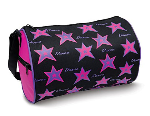 Dansbagz By Danshuz Girl'S Star Dance Duffel Bag, Black, Hot Pink, Os