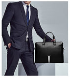 Saierlong New Mens Black Genuine Leather Briefcase Shoulder Laptop Business Bag