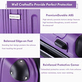 Goplus 20" ABS Carry On Luggage Expandable Hardside Travel Bag Trolley Rolling Suitcase GLOBALWAY (Purple)