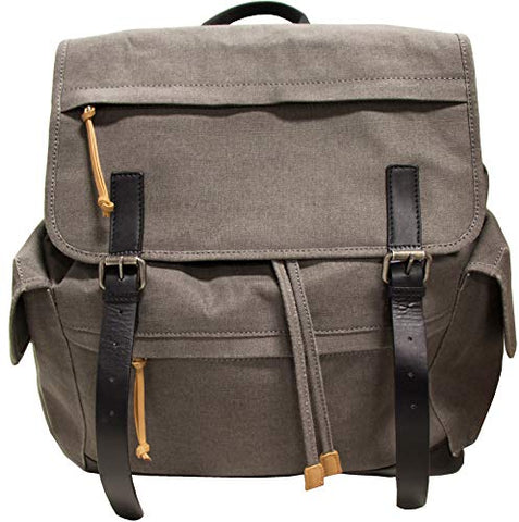Mancini 15.6" Laptop Large Backpack in Grey - Black Trim