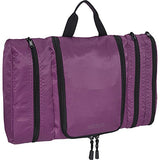 eBags Pack-it-Flat Hanging Toiletry Kit for Travel - (Eggplant)
