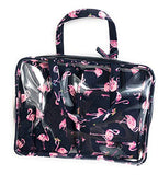 Vera Bradley 4 Piece Travel Cosmetic Organizer Flamingo Fiesta