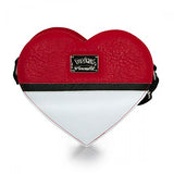 Loungefly Pokemon Pokeball Heart Faux Leather Cross Body Purse Standard, Black,red,white