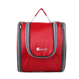 FLYCOOL Compact Water-resistant Nylon Hanging Toiletry Bag & Travel Shower Bag (Red)