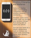 Premium Leather Phone Card Holder Stick On Wallet for iPhone and Android Smartphones Kangaroo (Black Leather) by Wallaroo