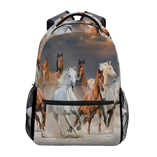 Backpack Travel Horse Sky School Bookbags Shoulder Laptop Daypack College Bag for Womens Mens