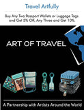 Neoprene Designer Luggage Tags By Art Of Travel - Unique Fun Travel Id Labels For Baggage,