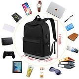 School Backpack, Water Resistant College Student Laptop Backpack For Women Girl Men Boy, Canvas