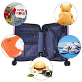 Unicorn Kids Carry on Luggage Set with Spinner Wheels, Girls Travel Suitcase