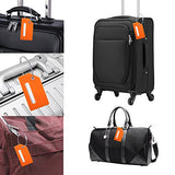 Silicone Luggage Tag With Name ID Card Perfect to Quickly Spot Luggage Suitcase (Plane 5Pcs Orange)