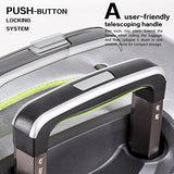 Coolife Luggage 3 Piece Set Suitcase Spinner Softshell Lightweight (Purple+Sliver)