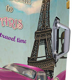 GIOVANIOR Vintage Paris Purple Car Hot Balloon Luggage Cover Suitcase Protector Carry On Covers