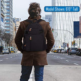 Star of Life Medical Logo Army Sport Heavyweight Canvas Backpack Bag in Black & Red, Small