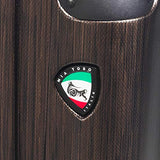 Mia Toro M1028-03Pc-Slv Italy Diamante Spazzolato Hardside Spinner Luggage 3 Piece Set, Silver