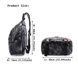 Saierlong Women'S And Girl'S Denim Hiking Daypacks Jeans Satchel Travel Backpack (Black)