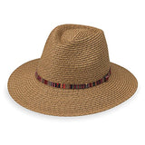 Wallaroo Hat Company Women’s Sedona Fedora – Camel – UPF 50+, Aztec Flair