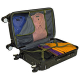 AMKA 3-Piece TSA Locks Hardside Upright Spinner Luggage Set-Black