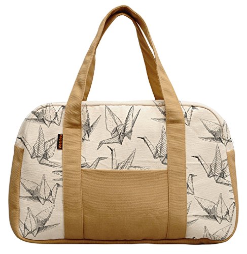 Women'S Origami Paper Cranes Printed Canvas Duffel Travel Bags Was_19