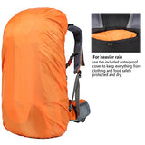 Loowoko Hiking Backpack 50L Travel Daypack Waterproof with Rain Cover for Climbing Camping