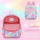 Unicorn Backpack for Little Girls,VASCHY Cute Rainbow Glitter Lightweight Water Resistant Preschool Backpack for Kids,Toddlers Kindergarten School Bag