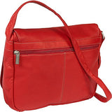 Le Donne Leather Flap Over Shoulder Bag (Cafã©)