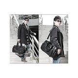 Berchirly Mens Messenger Laptop Bag Business Travel Duffel Weekender Bag Black