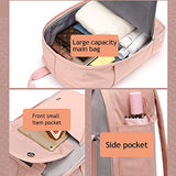 STATEGY Rolling Backpack,Waterproof Trolley Travel School Bag with Wheels Business Carry-on Rucksack Perfect for Men and Women (Color : Pink, Size : M)