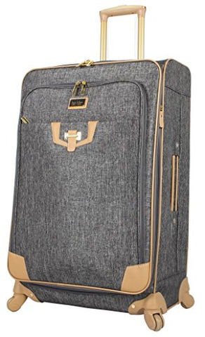 Nicole Miller Paige Collection 28" Expandable Luggage Spinner (Silver)