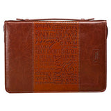 Names Of Jesus Brown Two-Tone Bible / Book Cover (Large)