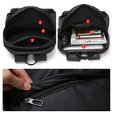 Bison Denim Classic Water Repellent Backpack Computer Travel Hiking Laptop Backpacks Daypack Black