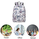 Violet Mist Unicorn School Backpack Bag Waterproof Canvas for Girls Boys Adults